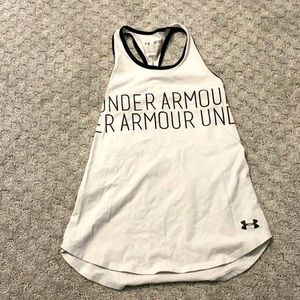 White under Armor active wear top